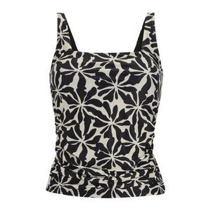 Regatta Womens/Ladies Loria Abstract Floral Tankini Top / Black/White